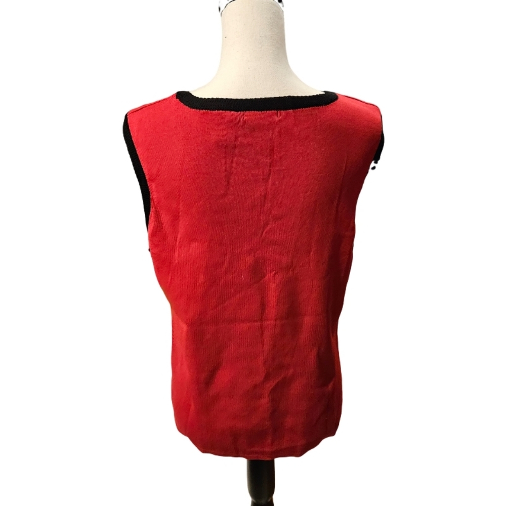 Yarns & Stitches Red and Black Sweater Vest - Picture 4 of 7